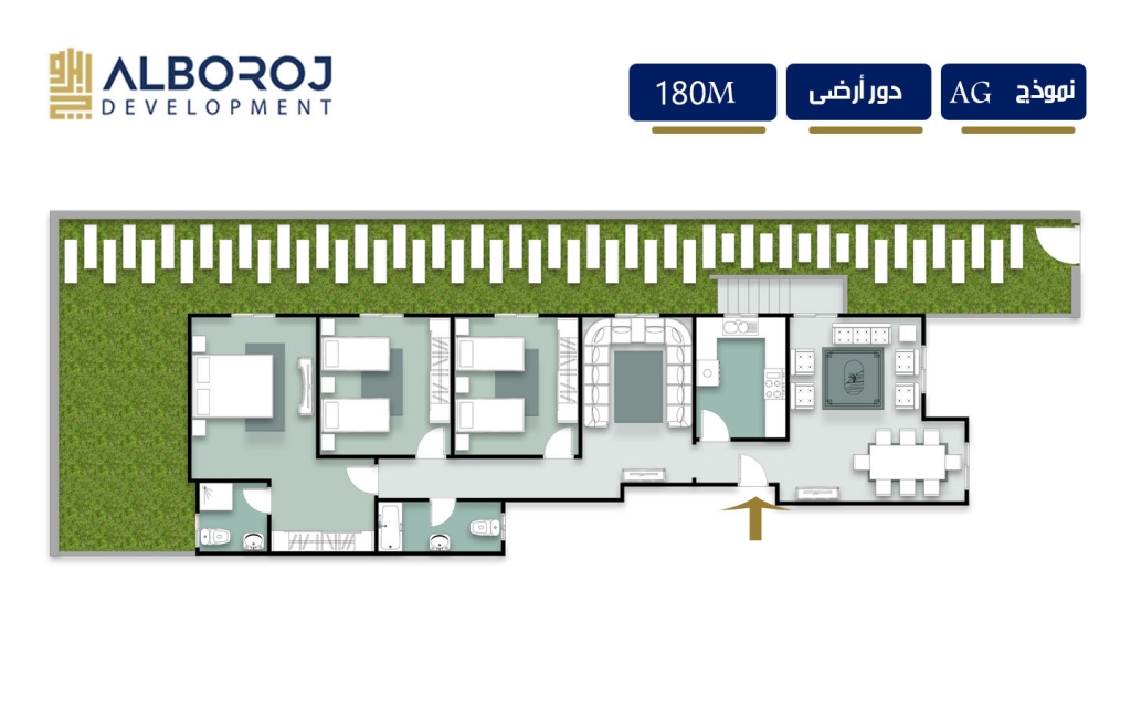 بيت الوطن - الحي الرابع - مشروع D23
- دور أرضي - نموذج AG